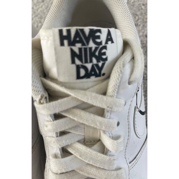 Nike Air Force 1 Low Have A Nike Day White Leather‎ Smiley Face Mens 10 BQ9044 - Picture 7 of 11